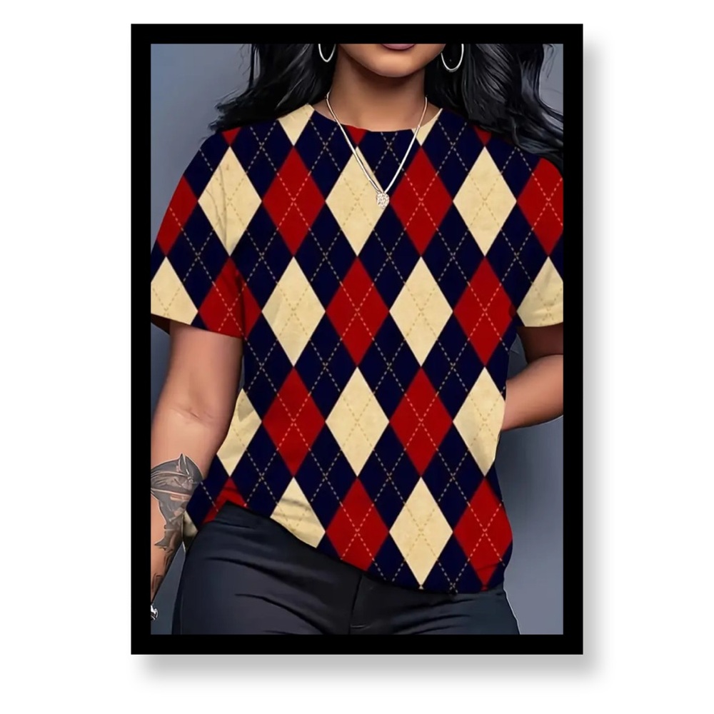 Argyle Women’s Plus Size Patterned